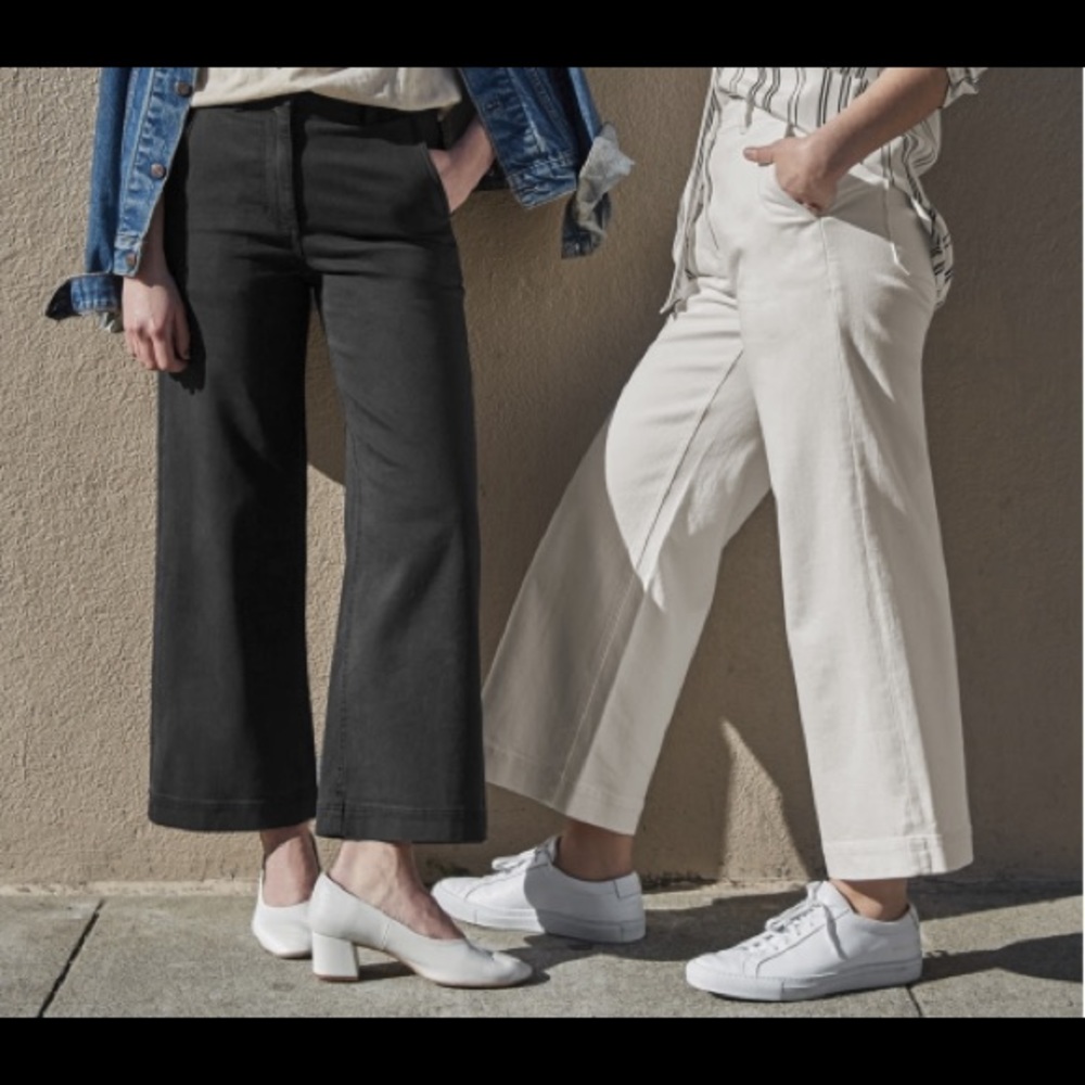 Everlane Wide Leg Crop in white